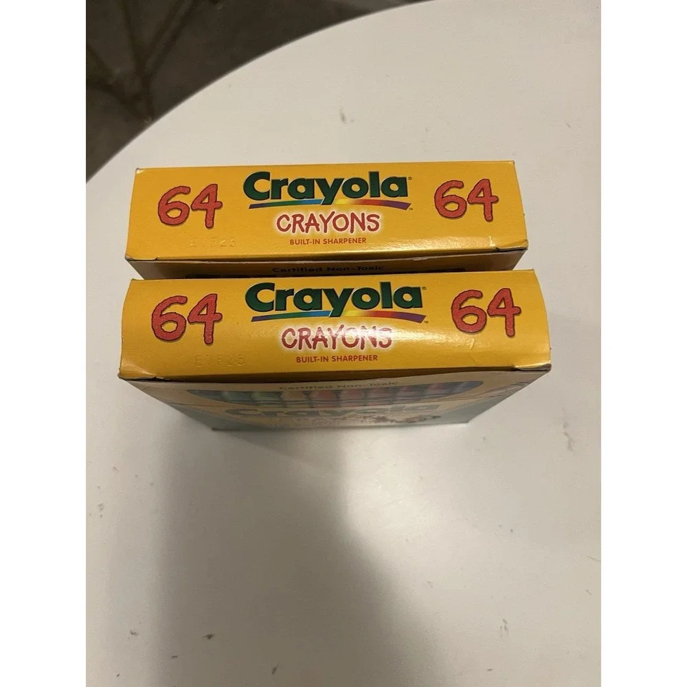 Crayola Crayons Vintage 1997 Box with  Sharpener - Binney & Smith New Lot Of (2)